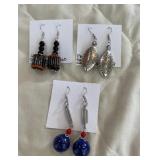 HHC506 - Myrna Lee Chang Pewter, Crystal, Porcelain Earrings HHC506 - Myrna Lee Chang Pewter, Crystal, Porcelain Earrings