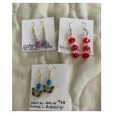 HHC510 - Myrna Lee Chang Butterfly, Agate, & Crystal Earrings HHC510 - Myrna Lee Chang Butterfly, Agate, & Crystal Earrings