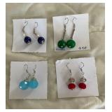 HHC524 - Myrna Lee Chang Agate & Crystal Beaded Earrings HHC524 - Myrna Lee Chang Agate & Crystal Beaded Earrings