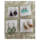 HHC525 - Myrna Lee Chang Mother-of- Pearl, Glass, & Other Earrings HHC525 - Myrna Lee Chang Mother-of- Pearl, Glass, & Other Earrings