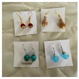 HHC527 - Myrna Lee Chang Turquoise & Crystal Beaded Earrings HHC527 - Myrna Lee Chang Turquoise & Crystal Beaded Earrings
