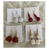 HHC536 - Myrna Lee Chang Frosted Glass & Lucite Beaded Earrings HHC536 - Myrna Lee Chang Frosted Glass & Lucite Beaded Earrings