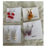 HHC551 - Myrna Lee Chang Carnelian, Crystal, Pearl, & Agate Beaded Earrings HHC551 - Myrna Lee Chang Carnelian, Crystal, Pearl, & Agate Beaded Earrings