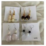 HHC558 - Myrna Lee Chang Jade, Tiger’s Eye, Bone, & Lucite Dangles HHC558 - Myrna Lee Chang Jade, Tiger’s Eye, Bone, & Lucite Dangles