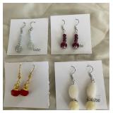 HHC561 - Myrna Lee Chang Jade, Lucite, Agate, & Crystal Beaded Earrings HHC561 - Myrna Lee Chang Jade, Lucite, Agate, & Crystal Beaded Earrings