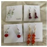 HHC570 - Myrna Lee Chang Carnelian, Crystal, & Agate Beaded Earrings HHC570 - Myrna Lee Chang Carnelian, Crystal, & Agate Beaded Earrings