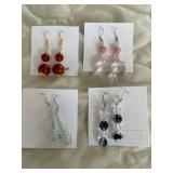 HHC552 - Myrna Lee Chang Lucite, Carnelian, Jade, & Crystal Dangles HHC552 - Myrna Lee Chang Lucite, Carnelian, Jade, & Crystal Dangles