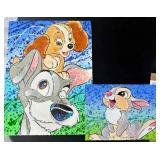 KFA017- Set Of 2 Disney Serigraphs Thumper & Lady And The Tramp KFA017- Set Of 2 Disney Serigraphs Thumper & Lady And The Tramp