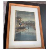 KFA028-Japanese woodblock print “Rainy Season in Shinagawa” by Kawase Hasui KFA028-Japanese woodblock print “Rainy Season in Shinagawa” by Kawase Hasui