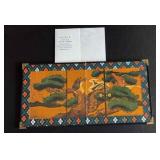 KFA054-Japanese scaled print of fine folding screen “Hawk and Pine” by Tanyu Kano KFA054-Japanese scaled print of fine folding screen “Hawk and Pine” by Tanyu Kano