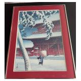 KFA068-Japanese woodblock print “Snow at Zojoji Temple, Shiba" by Kawase Hasui KFA068-Japanese woodblock print “Snow at Zojoji Temple, Shiba" by Kawase Hasui