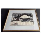 KFA069-Japanese woodblock print titled "Winter in Aizu" by Kiyoshi Saito KFA069-Japanese woodblock print titled "Winter in Aizu" by Kiyoshi Saito