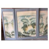 KFA077-Chinese Watercolor paintings, 3 set KFA077-Chinese Watercolor paintings, 3 set
