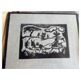 KFA106 - Linocut Print by Unknown Artist KFA106 - Linocut Print by Unknown Artist
