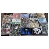 KFA119-Collared button up and zip up shirts, 14 set KFA119-Collared button up and zip up shirts, 14 set