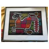 KKT004 - Framed handcrafted Panamanian Mola Art KKT004 - Framed handcrafted Panamanian Mola Art