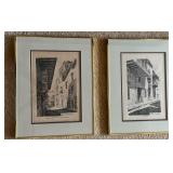 KKT015- Framed Vintage Etchings of Historic Peru – Set of 2 KKT015- Framed Vintage Etchings of Historic Peru – Set of 2