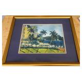 KKT019-Framed print of Waikiki Beach resorts KKT019-Framed print of Waikiki Beach resorts