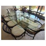 KKT028 - Glass Topped Dining Table  KKT028 - Glass Topped Dining Table
