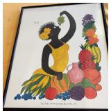 KKT030-Print of Columbian woman with fruits “Nieves - Consuelo Lago" 1988 KKT030-Print of Columbian woman with fruits “Nieves - Consuelo Lago" 1988