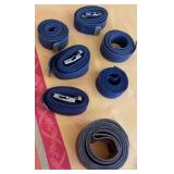KKT049-Navy blue cotton and polyester belts and handcrafted leather belt KKT049-Navy blue cotton and polyester belts and handcrafted leather belt