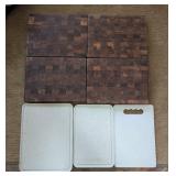 KKT074 - Wooden Butcher Blocks / Cutting Boards Black Walnut End Grain & Cutco KKT074 - Wooden Butcher Blocks / Cutting Boards Black Walnut End Grain & Cutco