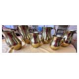 KKT080- Colombian Brass Chocolateras – Set of 6 Handcrafted Pitchers KKT080- Colombian Brass Chocolateras – Set of 6 Handcrafted Pitchers