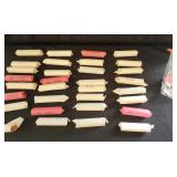 KKT105 - Over Thirty Rolls of Unsearched Pennies - Includes Some Loose and Wrappers KKT105 - Over Thirty Rolls of Unsearched Pennies - Includes Some Loose and Wrappers