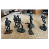 KKT198 - Huge Collection of Vintage Jim Ponter Western Heritage Cast Bronze Sculptures KKT198 - Huge Collection of Vintage Jim Ponter Western Heritage Cast Bronze Sculptures