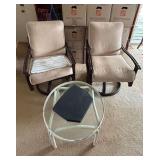KKT283- MCM Mid-Century Modern Revolving Chairs And Table KKT283- MCM Mid-Century Modern Revolving Chairs And Table