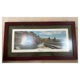 KKT285 - Framed Panoramic Photo Print Of Varenna, Italy KKT285 - Framed Panoramic Photo Print Of Varenna, Italy