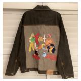 MMM013 Platinum Fubu Fat Albert & The Junkyard Gang Men’s Denim Jacket Size XL