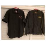 MMM020 Men’s Vintage California Hotel & Casino Silk Jacket (L) & Corvette Black Collared Shirt (XL)