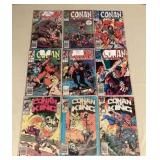 MMM025 Nine Marvel Conan The Barbarian & Conan The King Comic Books