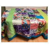MMM034 Large Hawaiian Patchwork Quilt Blanket