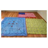 MMM035 Three Vintage Quilted Bedspreads/Blankets