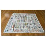 MMM037 Large Vintage Patchwork Quilt Blanket