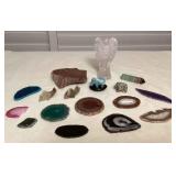 MMM058 Petrified Wood, Geode Agate Slices, Crystal Obelisk, Large Crystal Angel & More!