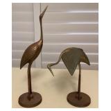 MMM103 Pair Of Vintage Brass Cranes