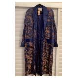 MMM118 Men’s Chinese Embroidered Blue Robe Asian Size 46 New