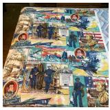 MMM146 Vintage 1974 Navy Themed Fabric