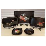 MMM158 Five Vintage Couroc Trays
