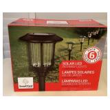 MMM163 Six Pack Of Smart Yard Solar LED Pathway Lights New