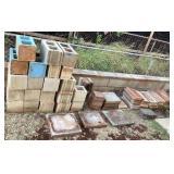 MMM212 Mystery Lot Of Various CMU Tiles, Pavers & Bricks