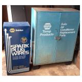 MMM221 Two Metal Car Parts Cabinets & Car Parts 