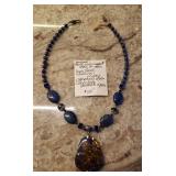 AAE049- Beautiful Copper, Swarovski And Lapis Necklace AAE049- Beautiful Copper, Swarovski And Lapis Necklace