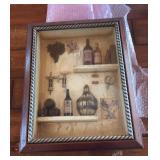 AAE053-Wine Shadow Box Art AAE053-Wine Shadow Box Art
