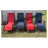 AAE076 4 Folding Lawn Chairs AAE076 4 Folding Lawn Chairs