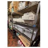 CCS003 Two Adjustable Four Shelf Metal Racks with Wheels CCS003 Two Adjustable Four Shelf Metal Racks with Wheels