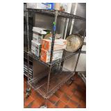 CCS030 Two Adjustable Three Shelf Metal Racks with Wheels CCS030 Two Adjustable Three Shelf Metal Racks with Wheels